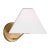 Transitional Visual Comfort Studio Burke 1-Light Sconce in Satin Brass For Sale - Image 3 of 6