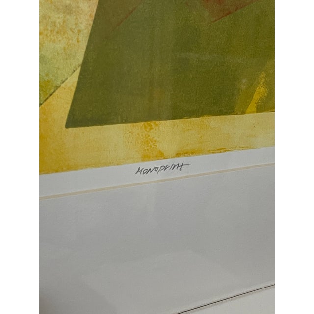 Contemporary “Clockwise” by David Mac Innes – Signed Monoprint, 2004 – 25 X 32 – Custom Framed For Sale In Houston - Image 6 of 12