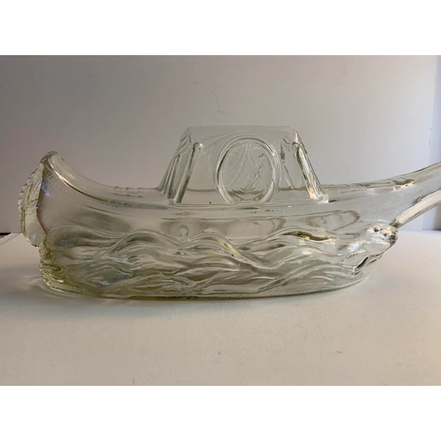 1950s Mid-Century Viarengo Italy Glass Gondola Decanter For Sale - Image 5 of 8