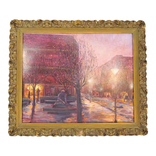 19th Century Wood Frame Oil / Canvas Wall Painting For Sale
