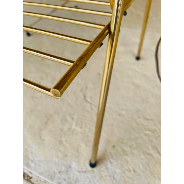 Brown Mid-Century Floor Lamp with Integrated Side Table, 1960s For Sale - Image 8 of 18