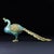 Brass Vintage Cloisonné Enamel Peacock Figurine With Brass Accents For Sale - Image 8 of 10