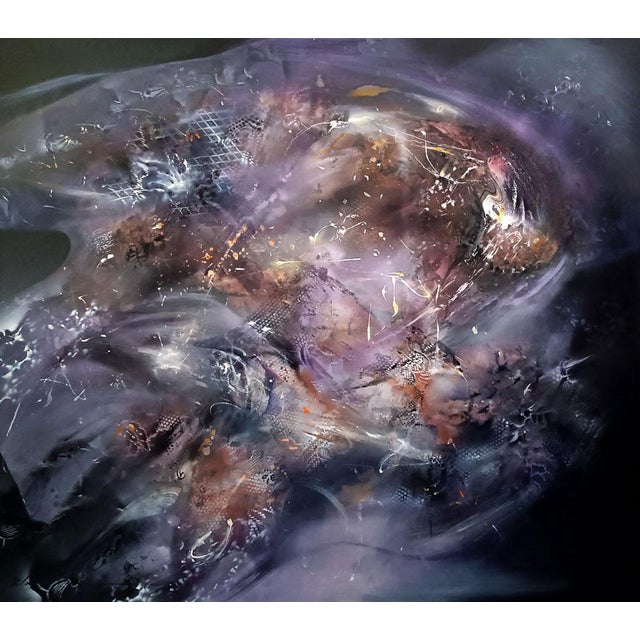Ovidiu Kloska, the Memory of a Star Before It Was Born, Large Scale Mixed on Canvas For Sale