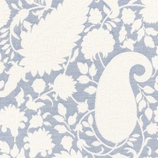 Contemporary Sample - Schumacher Cachemire Cortona Fabric in Delft For Sale - Image 3 of 3