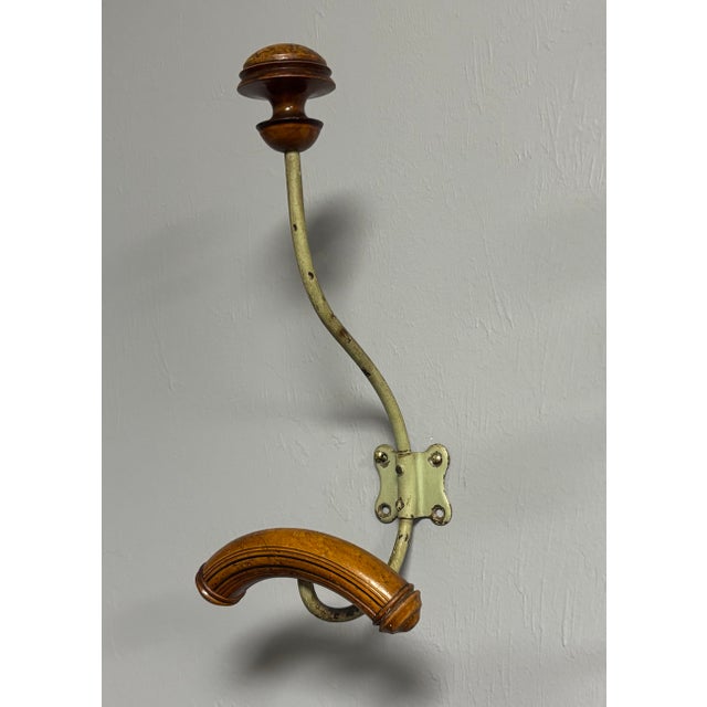 Vintage French Wall Mounted Coat and Hat Hook For Sale - Image 10 of 10