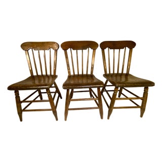 19th Century Windsor Chairs - Set of 3 For Sale