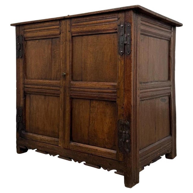 17th Century Antique Oak Fitted Cupboard For Sale - Image 6 of 12