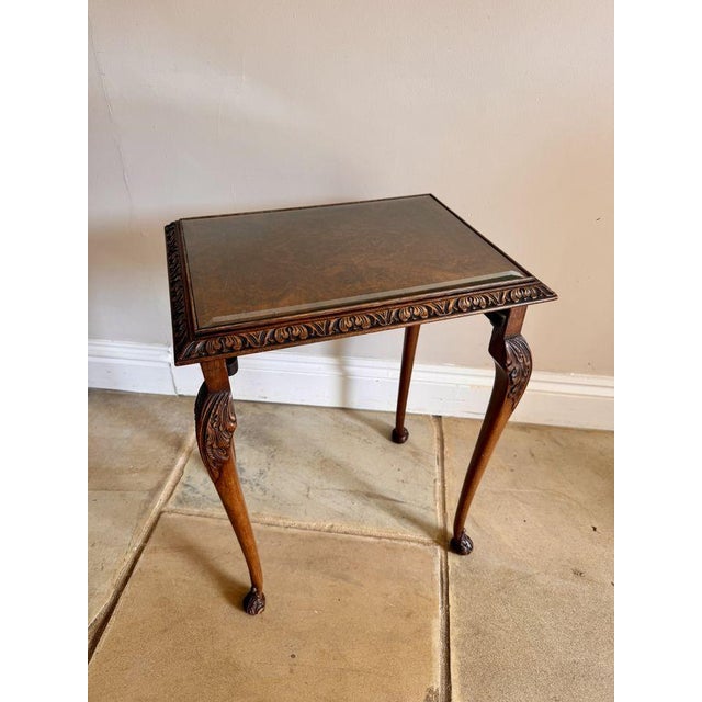 1920s Vintage Walnut Nesting Tables, 1920, Set of 3 For Sale - Image 5 of 7