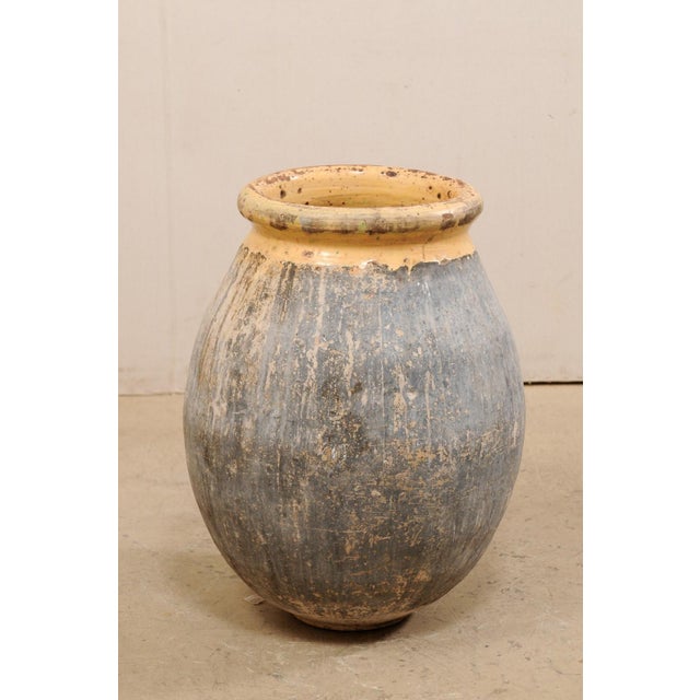 Early 20th Century Antique French Biot Jar with Glazed Rim For Sale - Image 5 of 11