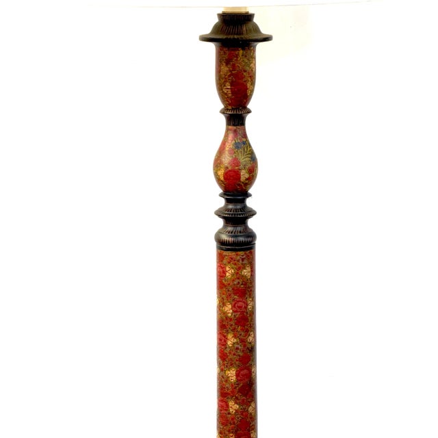 Frederick Cooper Kashmiri Polychrome Lacquer Floor Lamp, Circa 1970s For Sale - Image 16 of 18