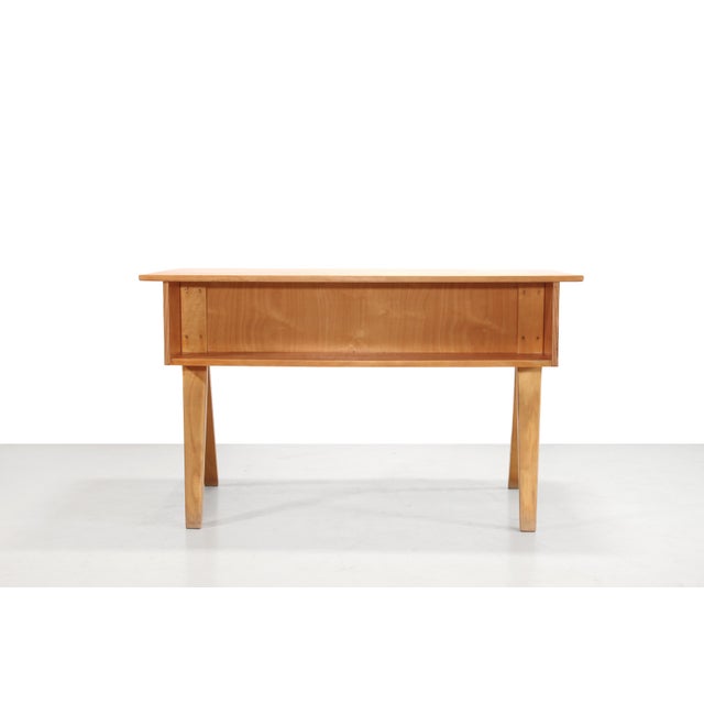 Mid-Century Modern Model EB02 Desk in Birch Plywood by Cees Braakman for Pastoe, 1952 For Sale - Image 3 of 7