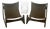 1970s Pair of Brutalist Carl Straub Sling Chairs For Sale