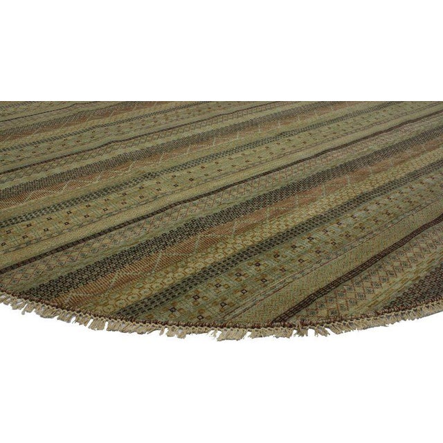 Round Rug with Stripes and Traditional Modern Style Chairish