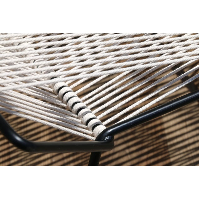 Vintage Pair of Iron and Rope Lounge Chairs | Mid Century Modern Sculptural Accent Chairs For Sale - Image 17 of 18