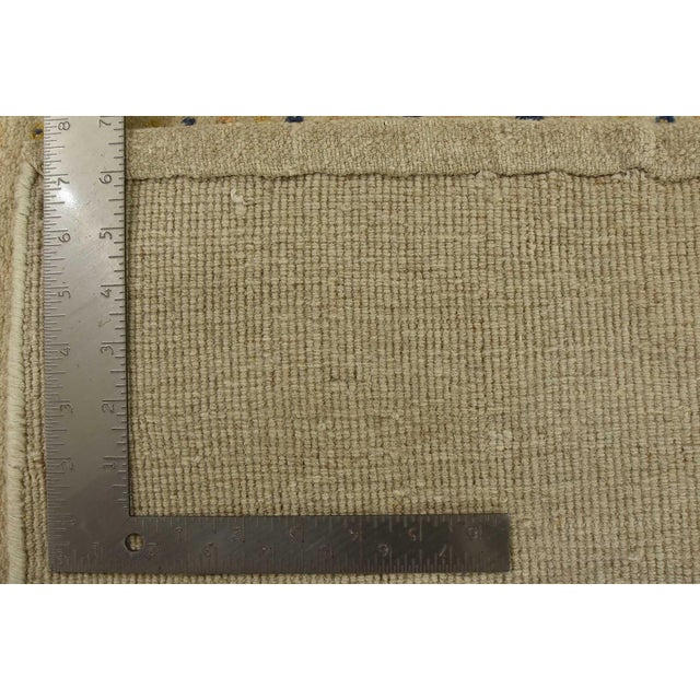 Gabbeh Rug 5’6” X 7’6” Beige Wool Contemporary Hand-Knotted Carpet For Sale - Image 14 of 14