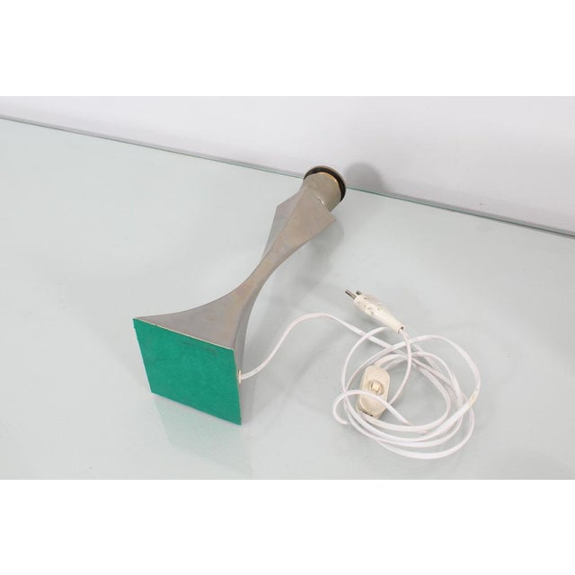 Mid-Century Metal Pyramidal Table Lamp, 1960s For Sale - Image 10 of 14