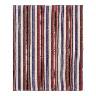 Striped Vintage Decorative Kilim Rug - 6`2 X 7 '7 For Sale