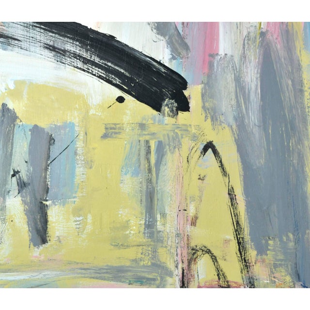 Black Bends Gray & Ochre, Original Abstract Painting by Robbie Kemper For Sale - Image 4 of 6