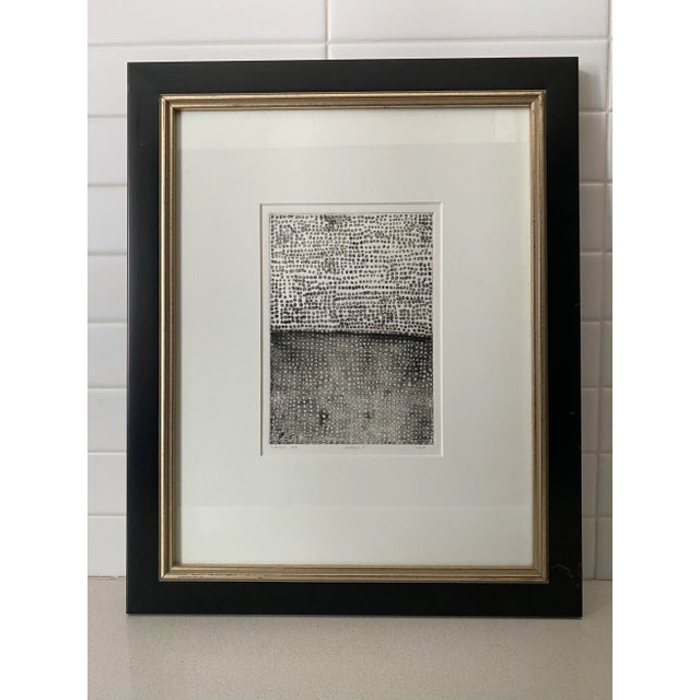 "Abstract 3" Abstract Etching and Mezzotint by Victoria Burge, Framed For Sale In Palm Springs - Image 6 of 6