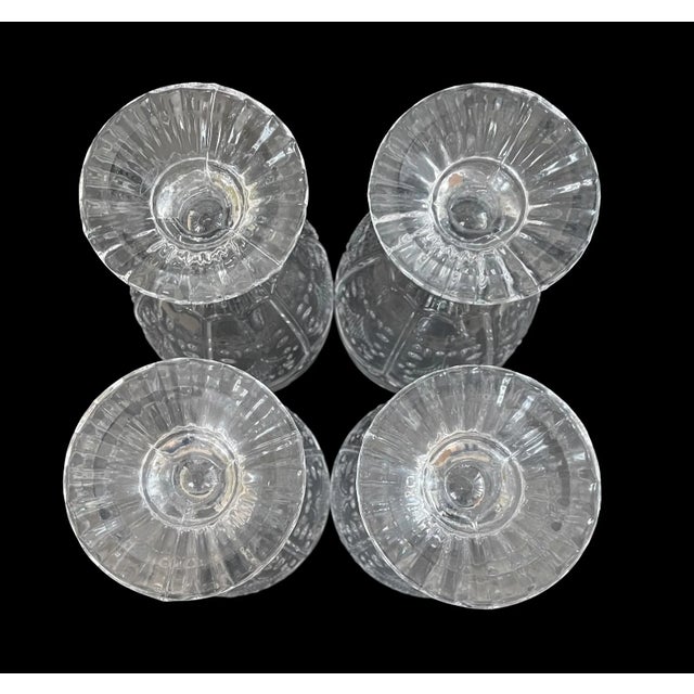 Shabby Chic Fitz and Floyd Trestle Glassware Ornate Goblets, Set of 8 For Sale - Image 3 of 12