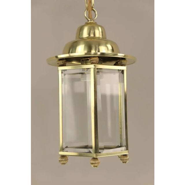 1920s Art Deco Lantern with Cut Lead Crystal, France, 1925 For Sale - Image 5 of 10