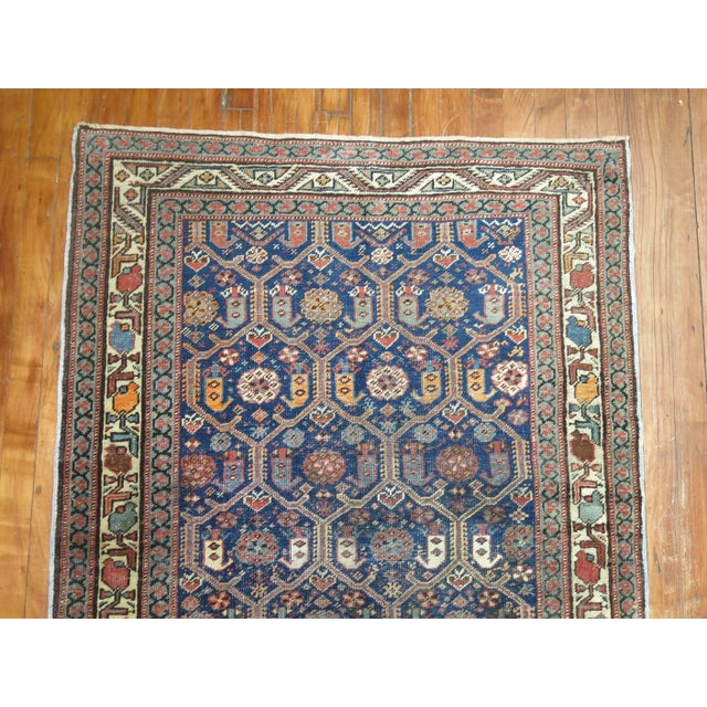 Antique Zabihi Collection Navy Persian Runners - A Pair - 3'4" x 17'2" For Sale - Image 10 of 10