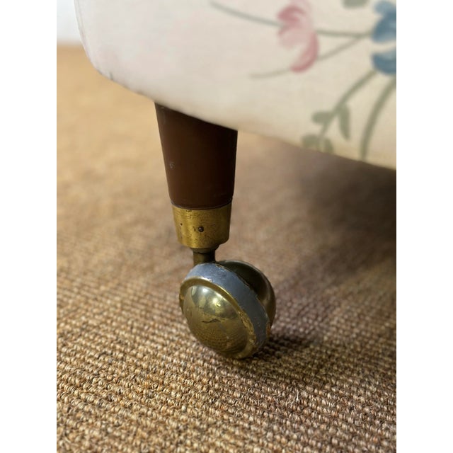 Antique White 1970s Oversized Tufted Back Barrel Tub Chair For Sale - Image 8 of 10