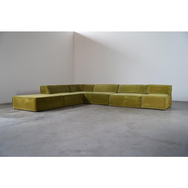 Trio Modular Sofa in Green Upholstery from Cor, Germany, 1970s, Set of 6 For Sale - Image 5 of 16