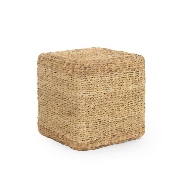 The Woven Cube Stool from Zentique is a handwoven cube stool in natural water hyacinth and corn husk. The organic texture...