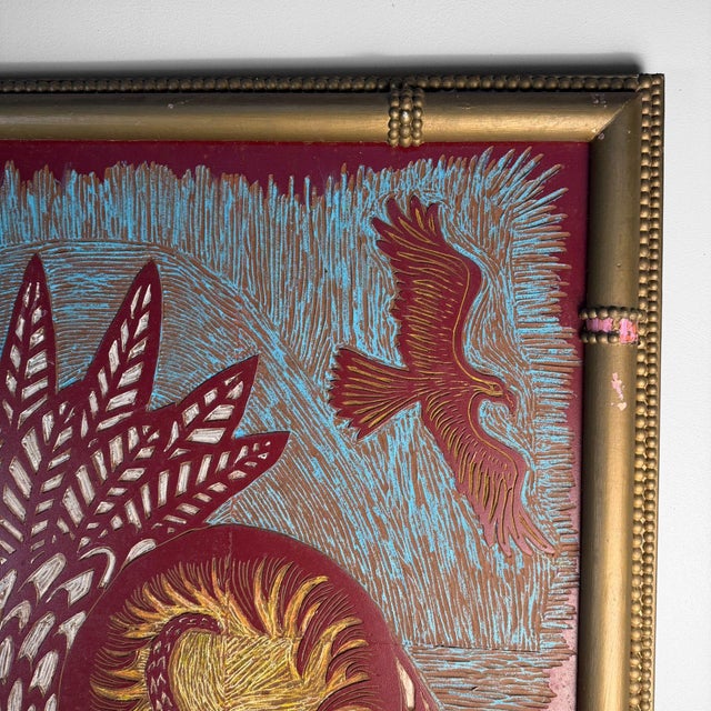 Brown Leda and the Swan Relief Block by Kurt Bingler, 1978 For Sale - Image 8 of 18