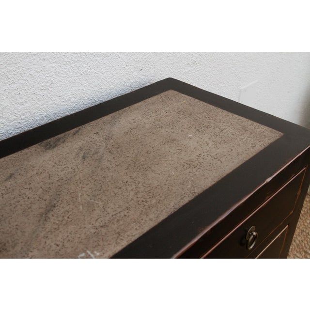 20th Century Black Lacquer Stone Top Console For Sale - Image 10 of 13