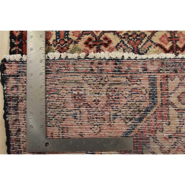 Hamedan Runner 3’3” X 8’11” Ivory Wool Vintage Tribal Hand-Knotted Carpet For Sale - Image 15 of 15