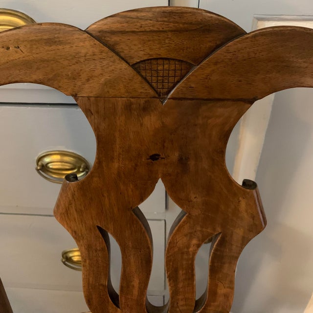 Pair of Northern European Rococo Carved Armchairs For Sale - Image 9 of 16