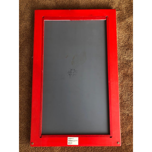 1970s Simmons Red Modern Vanity Mirror For Sale - Image 6 of 7