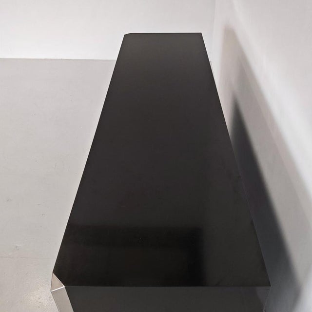 Bar Sideboard in Black Laminate and Chrome by Mario Sabot, 1970s For Sale - Image 12 of 18