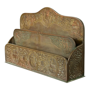 Tiffany Studios New York Zodiac Pattern Bronze Letter Rack