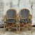 Early 21st Century Vintage Boho Woven Resin Rattan Cafe Chairs - Set of 4 For Sale - Image 5 of 10