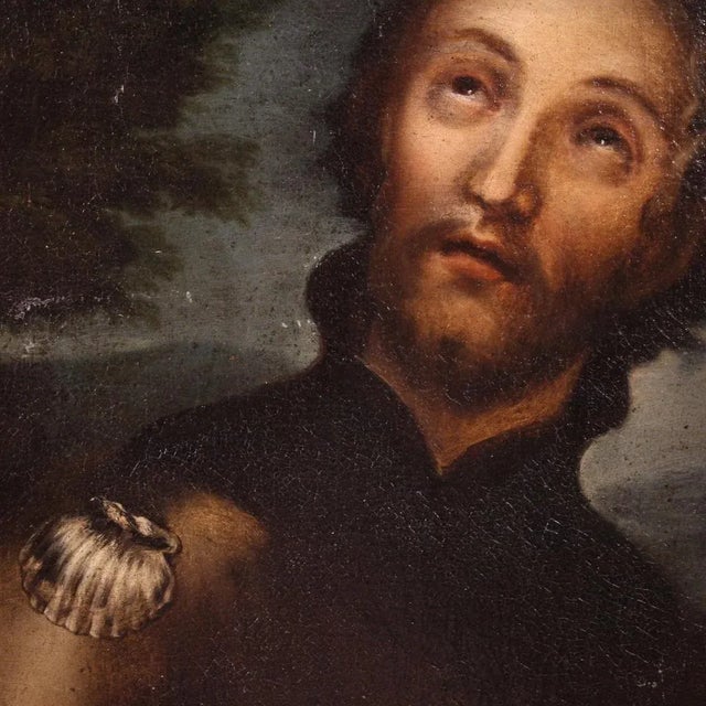 Italian Artist, Saint Roch, 1680, Oil on Canvas For Sale - Image 6 of 16