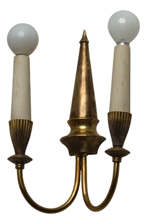 Italian Brass Wall Sconce, 1950s