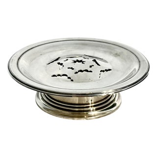 Vintage French Silver Plate Coquillor Butter Press For Sale