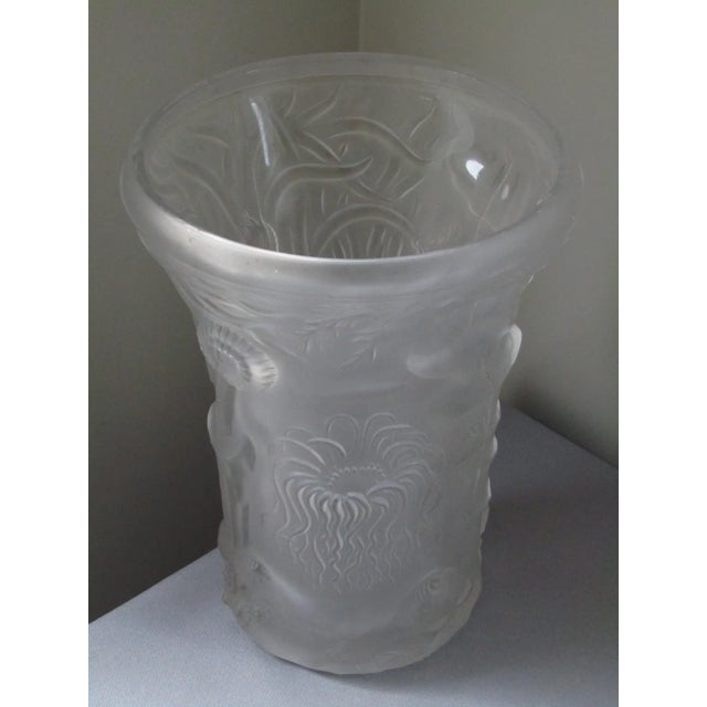 Czech Glass Marine Life Vase by Josef Inwald for Barolac, 1960s For Sale - Image 9 of 10