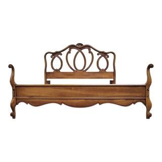 Vintage Full Size French Provincial Country French Style Bed For Sale