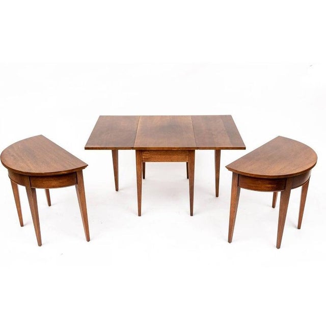 Vintage Walnut Three Piece Coffee Table Set | Chairish