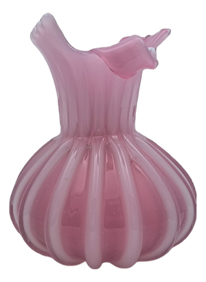 Murano Opaline Glass Vase from Seguso, 1960s