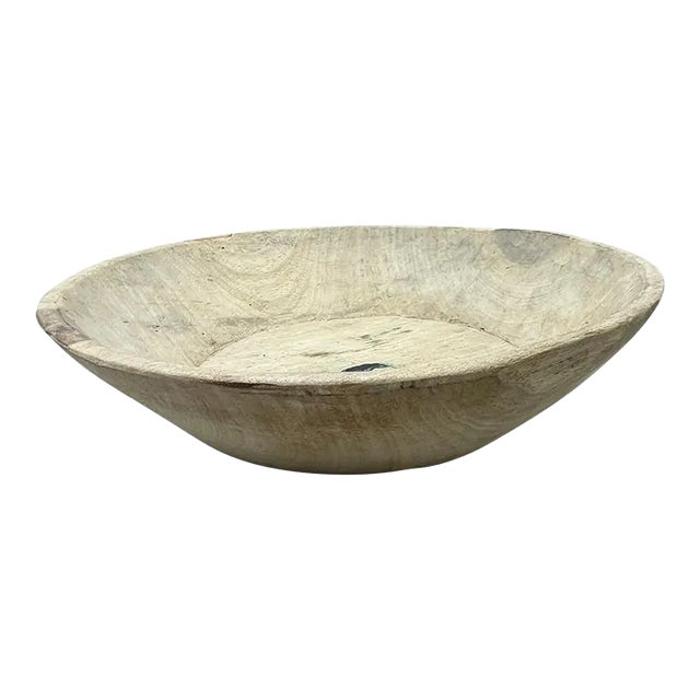 1970s Vintage Wooden Parat Bowl - Medium For Sale