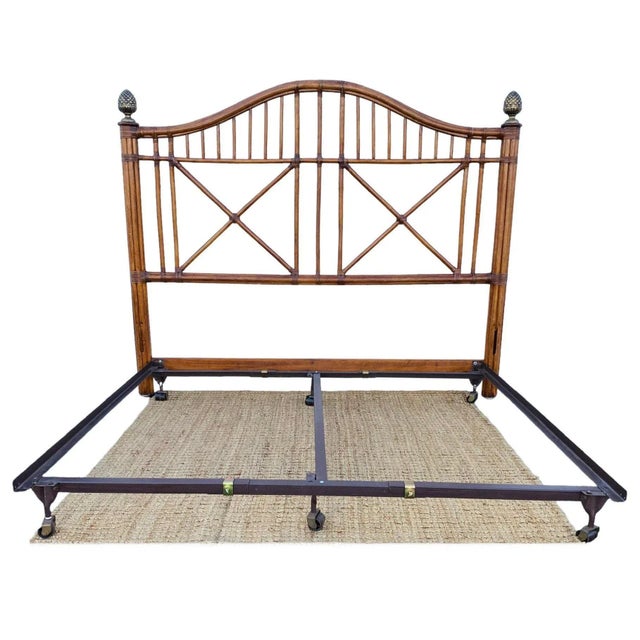 Bamboo King Headboard 67" Tall With Bed Frame Chairish