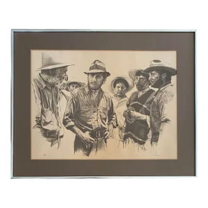 American Western Movie "The Treasure of the Sierra Madre" '1948' Lithograph