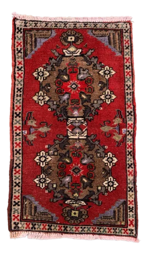 Small Vintage Turkish Wool Rug