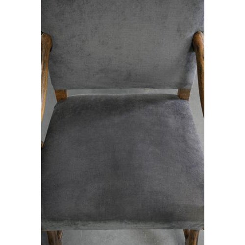 19th Century Late 19th Century Os de Mouton Dining Chairs with Fabric Seats and Armrests with Wood Carvings, Set of 8 For Sale - Image 5 of 18