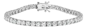 10K White Gold 2.0 Cttw Prong Set Round-Cut 7.25" Classic Diamond Tennis Bracelet (G-H Color, I1-I2 Clarity)